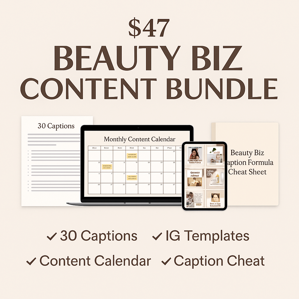 booked & branded: 30 day content kit